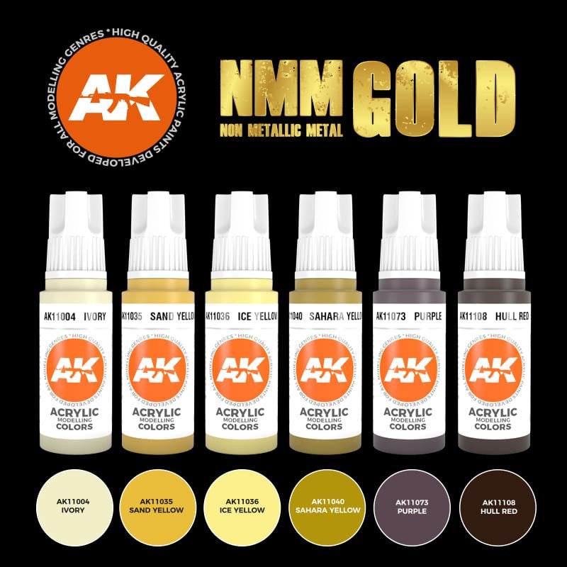 AK11606 NMM Gold (3rd Generation Acrylics)