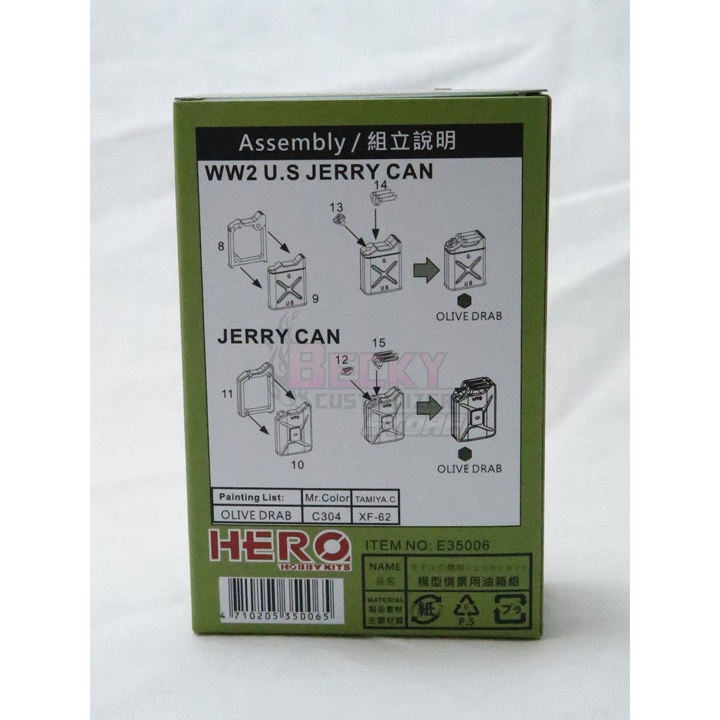 E35006 Hero 1/35 Jerry Can of WW2 & Allied vehicles