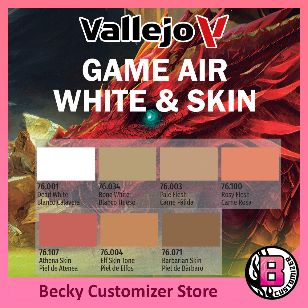 Vallejo Game Air series 01: White & Skin (18ml) – Becky Customizer