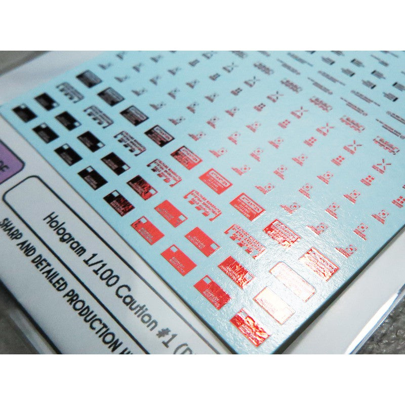 Modeller Workshop Hologram waterslide decal 1/100 Scale