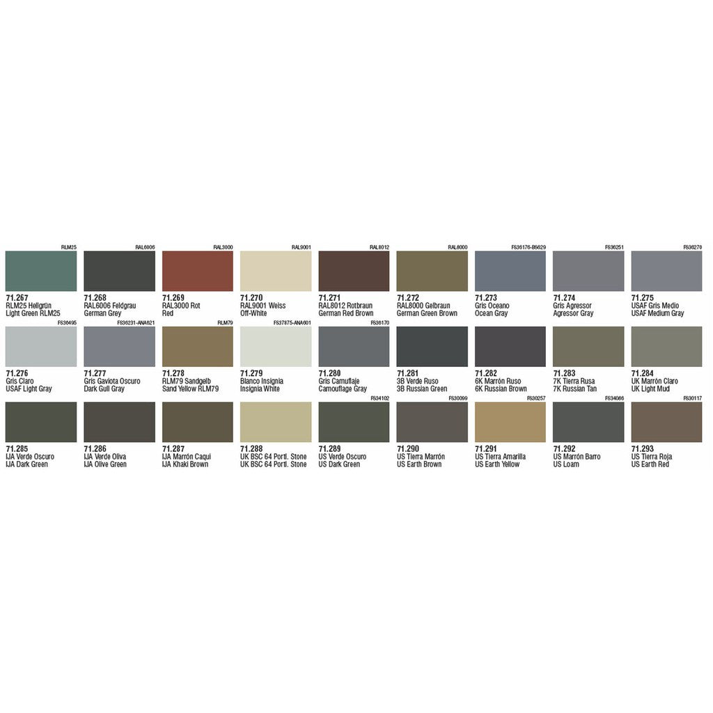 Vallejo Model Air 71269 - 71288