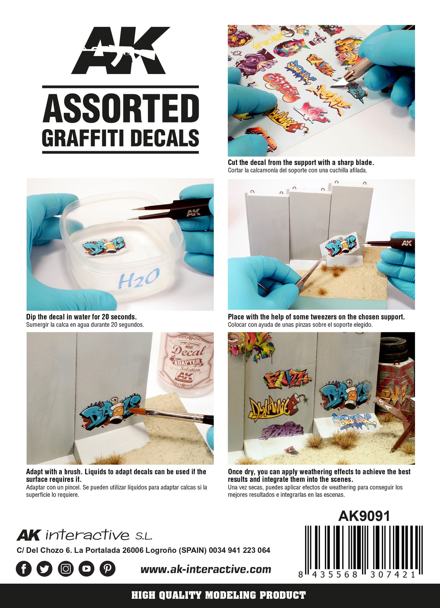 AK9091 Assorted Graffiti Decals (1/32- 1/35 - 1/72)