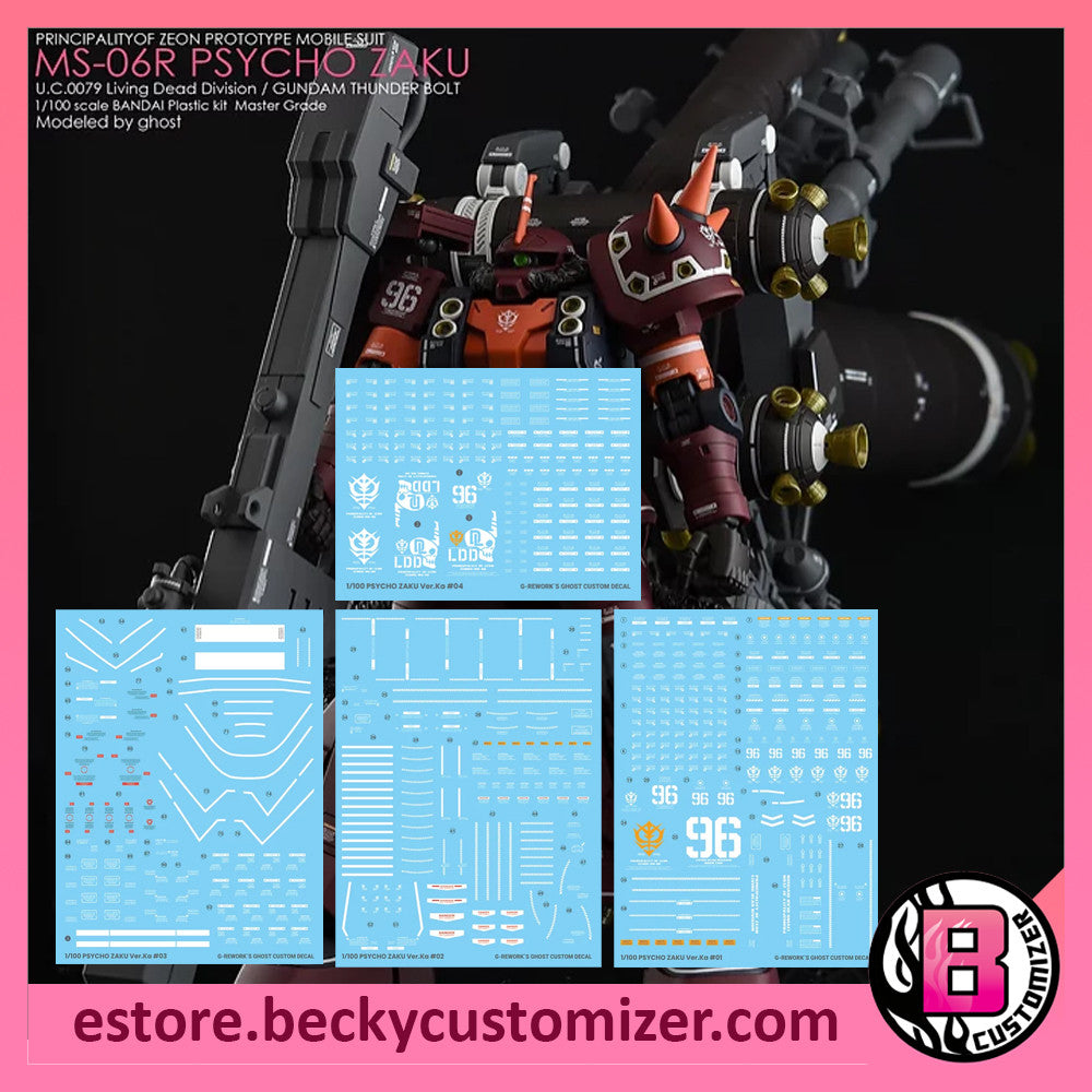 G-Rework [MG] Psycho Zaku (Thunder Bolt ver.) water decal – Becky