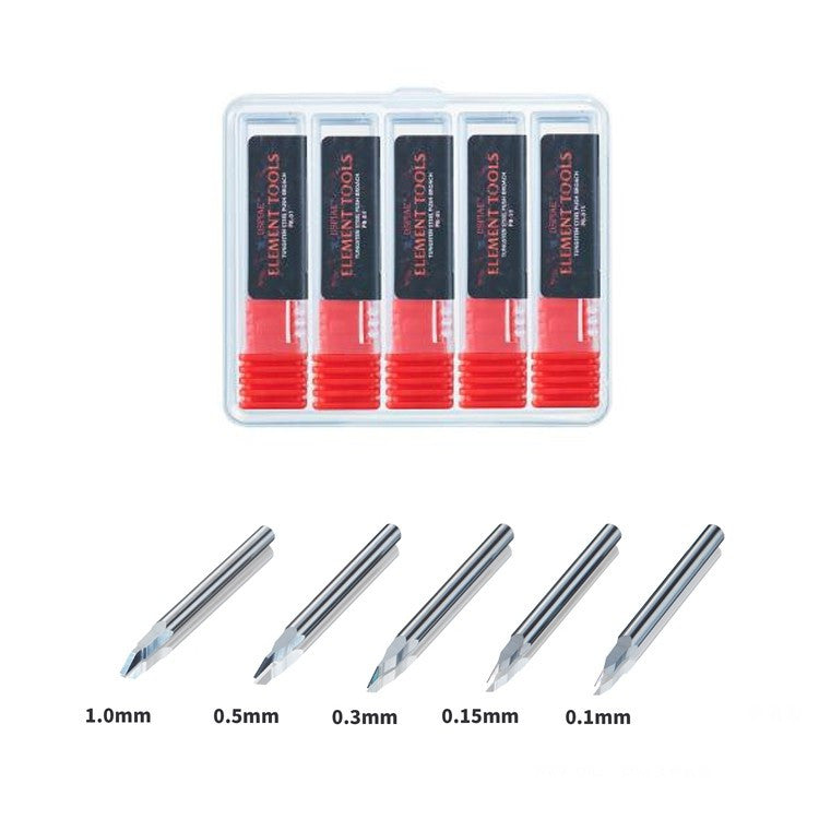 DSPIAE Push Broach Set (Handle & 5 chisel)