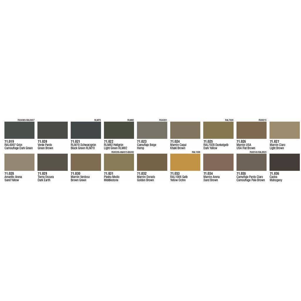 Vallejo Model Air 71020 - 71039