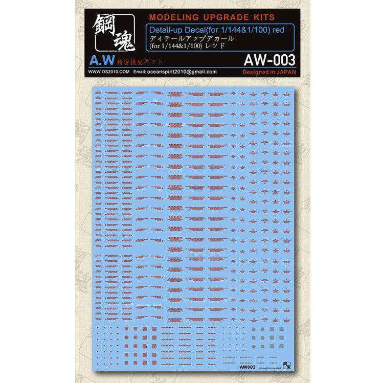 A.W Steel Spirit AW-001/ AW-002 / AW-003 Caution Decal