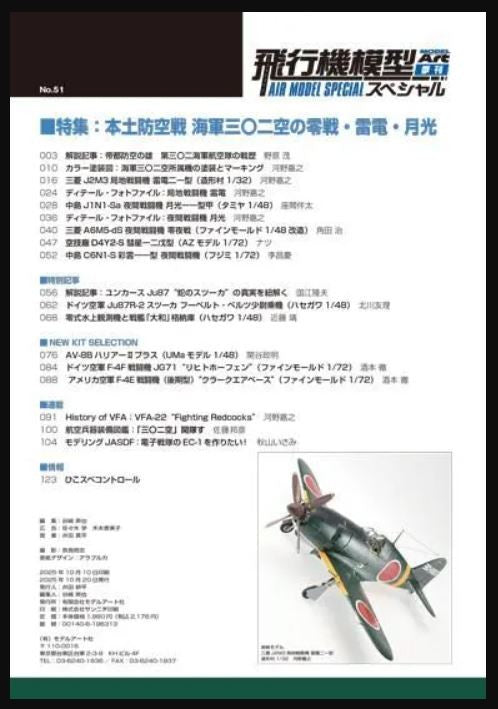 Model Art Air Model Special No.51 Home Defense Air Battles -IJN 302nd Air