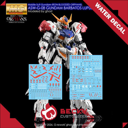 G-Rework [MG] Barbatos Lupus (WATER DECAL ONLY)