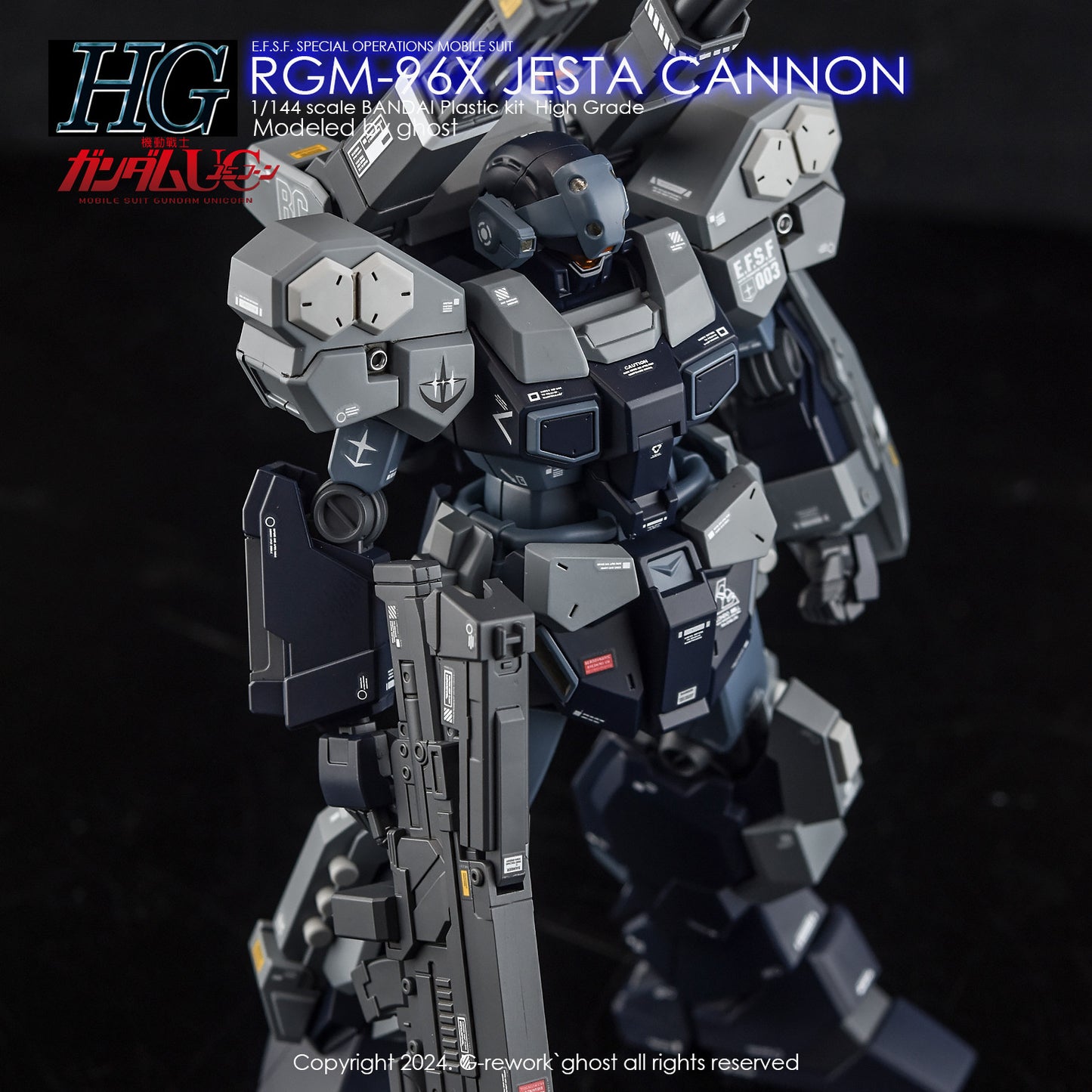 G-Rework [HG] RGM-96X JESTA CANNON UNICORN Ver (Water slide decal)