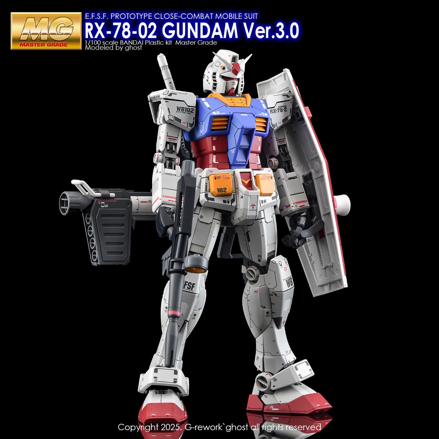 G-Rework [MG] RX-78-02 GUNDAM ver 3.0 (water slide)
