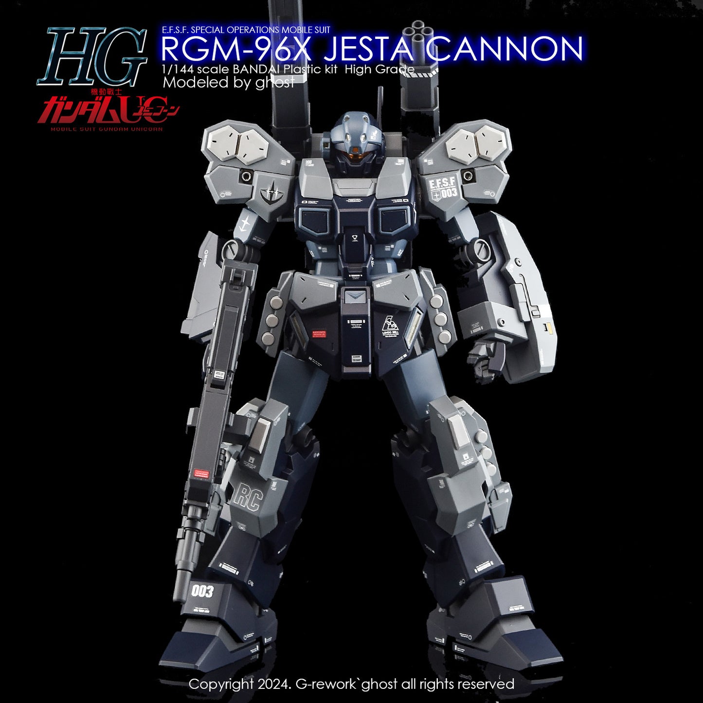 G-Rework [HG] RGM-96X JESTA CANNON UNICORN Ver (Water slide decal)