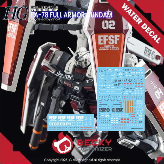G-Rework [HG] [THUNDERBOLT] FULLARMOR GUNDAM (WATER DECAL ONLY)