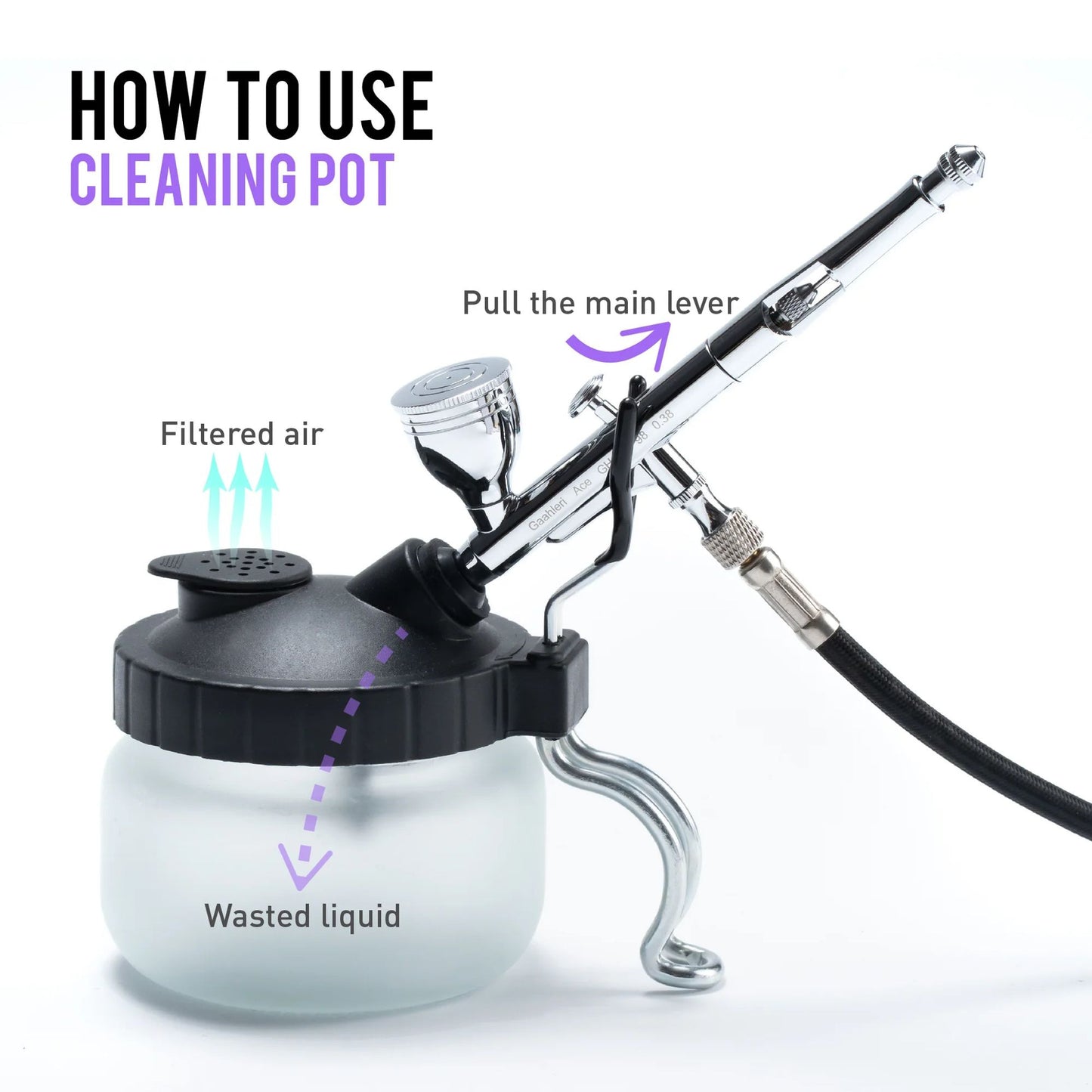 Gaahleri Airbrush Cleaning Pot