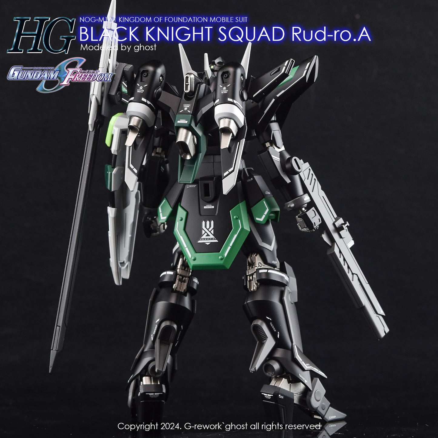 G-Rework [HG] SEED BLACK  KNIGHT Rud-ro.A (water decal)