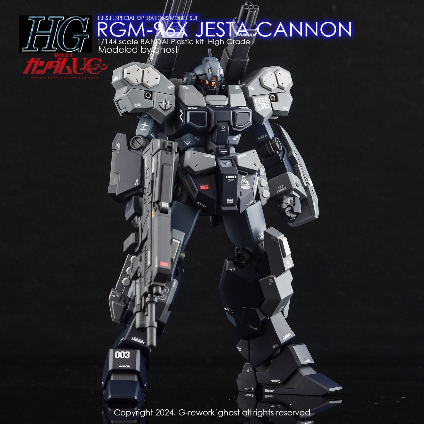 G-Rework [HG] RGM-96X JESTA CANNON UNICORN Ver (Water slide decal)