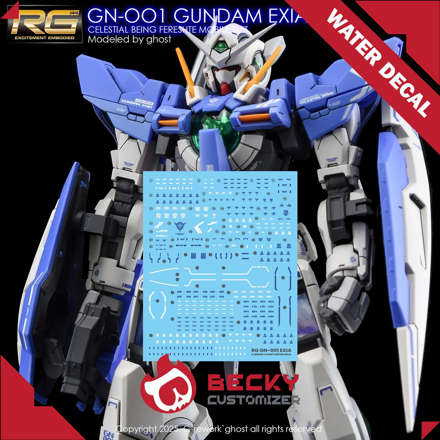 G-Rework [RG] GUNDAM EXIA (Water slide decal ONLY)
