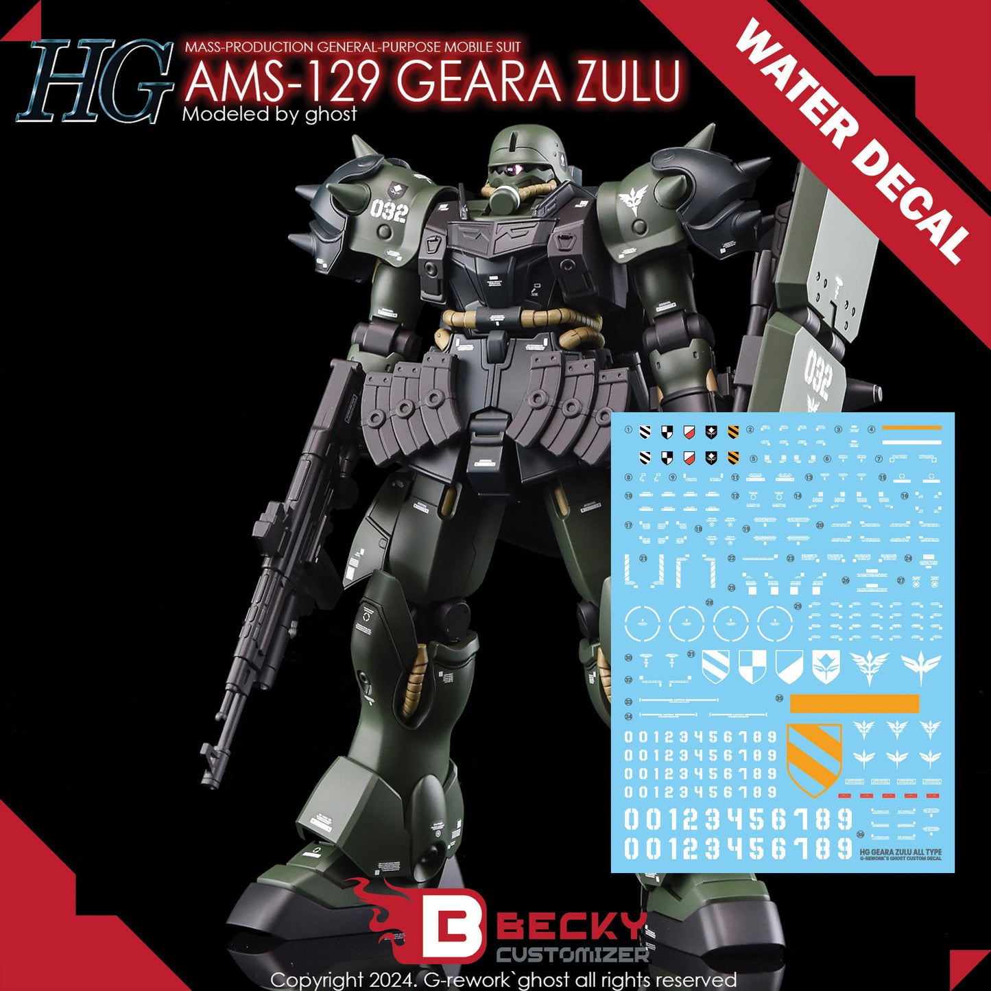 G-Rework HG GEARA ZULU (water slide water)