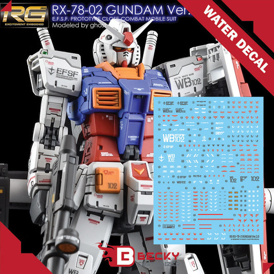 G-Rework [RG] RX-78-2 GUNDAM Ver.2.0 (Water slide decal)