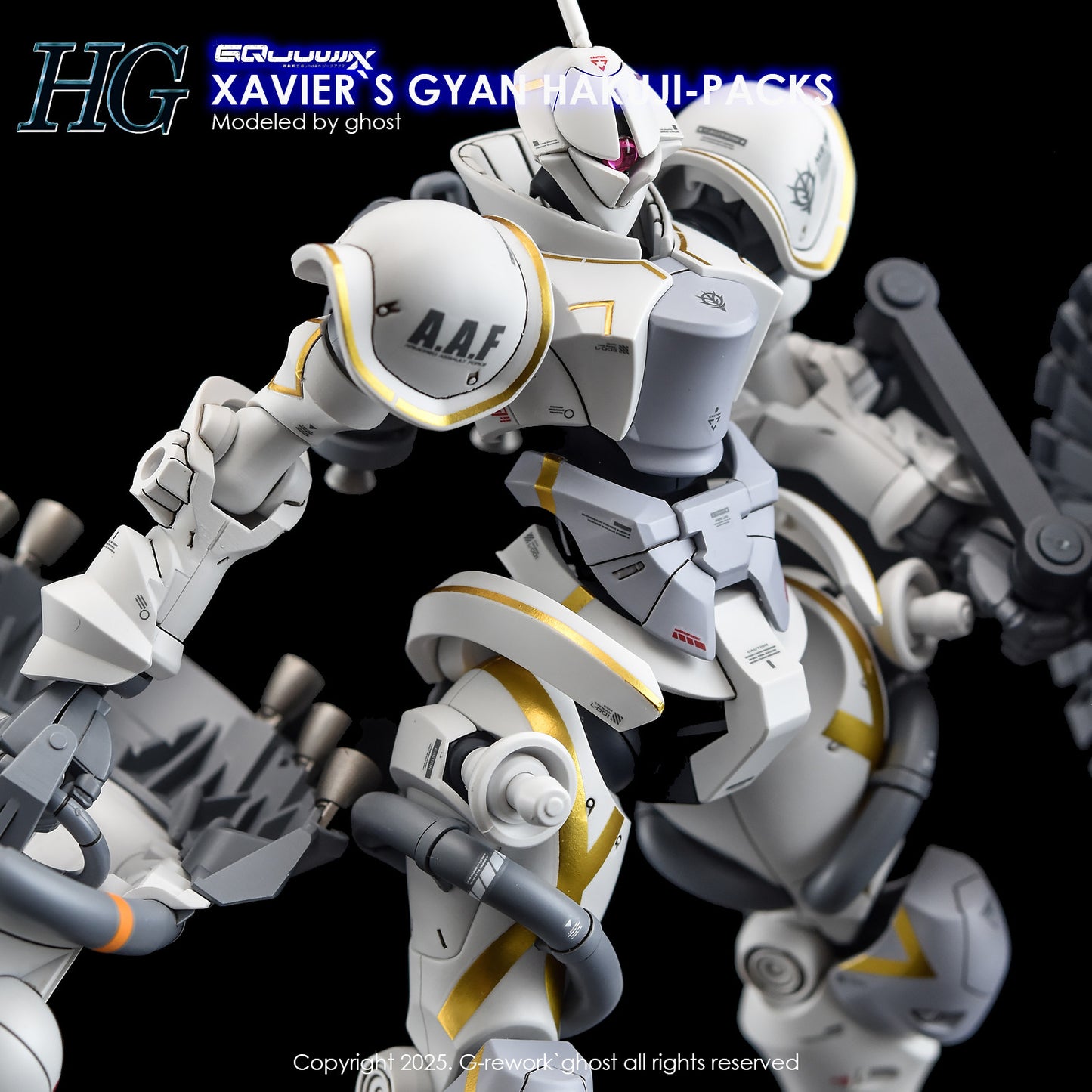 G-Rework [HG] GQuuuuuux XAVIER'S GYAN HAKUJI-PACKS (water decal)