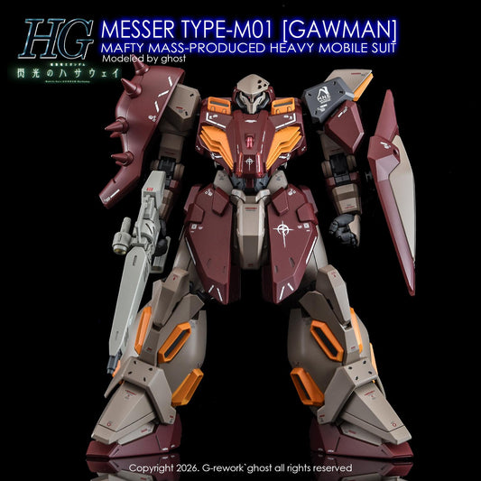 G-Rework [HG] MESSER TYPE-M01 GAWMAN USE (WATER SLIDE DECAL ONLY)