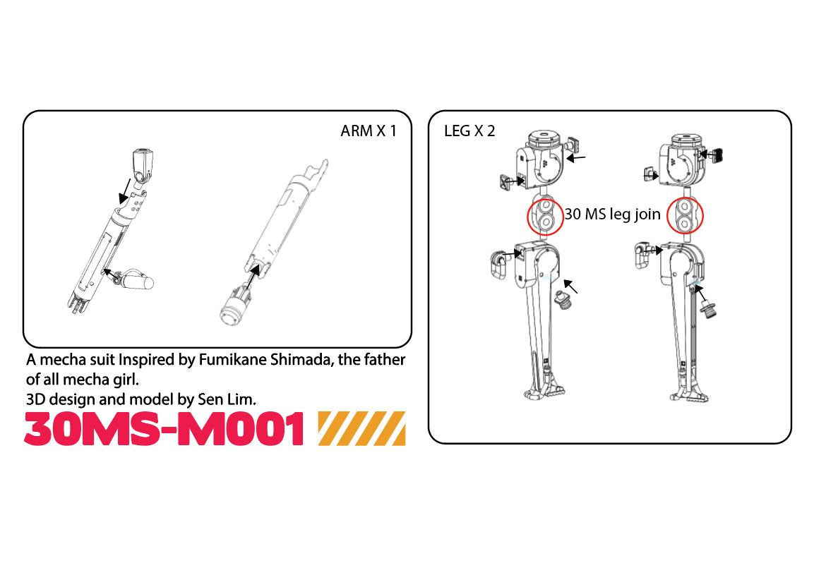 Becky Customizer [3D Print] 30MS-M001 Mechs MKI (30 minutes sister upgrade)