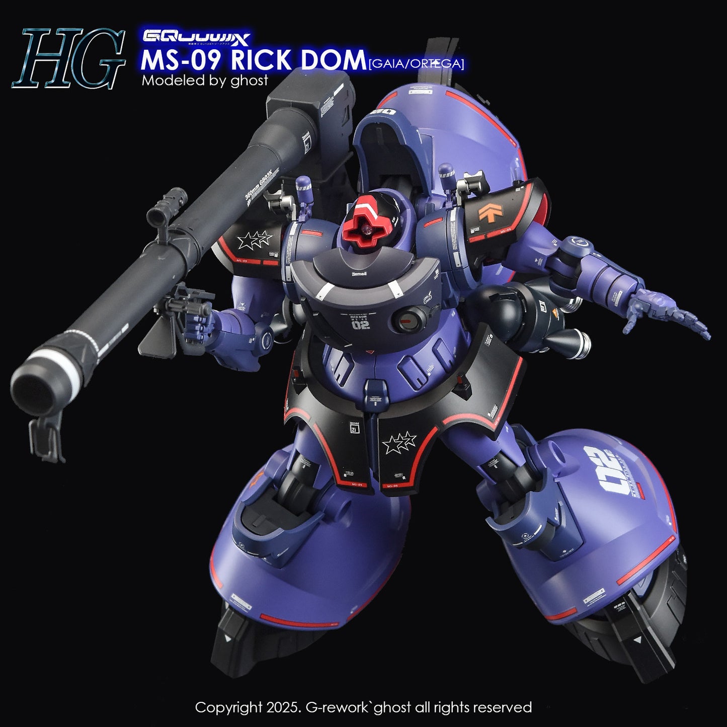 G-Rework [HG] GQuuuuuux RICK DOM (WATER SLIDE DECAL)