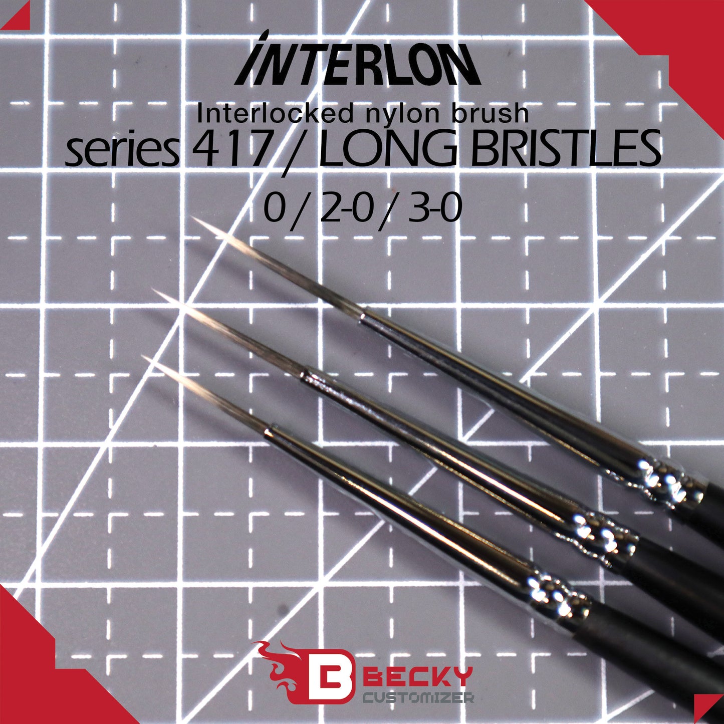 Interlon Interlock Nylon Brush 417 series (Made in Japan)