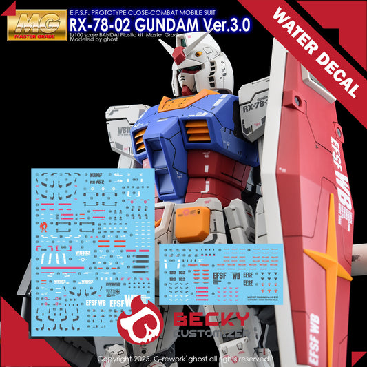 G-Rework [MG] RX-78-02 GUNDAM ver 3.0 (water slide)