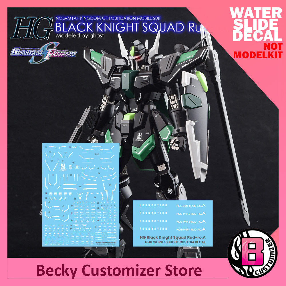 G-Rework [HG] SEED BLACK  KNIGHT Rud-ro.A (water decal)