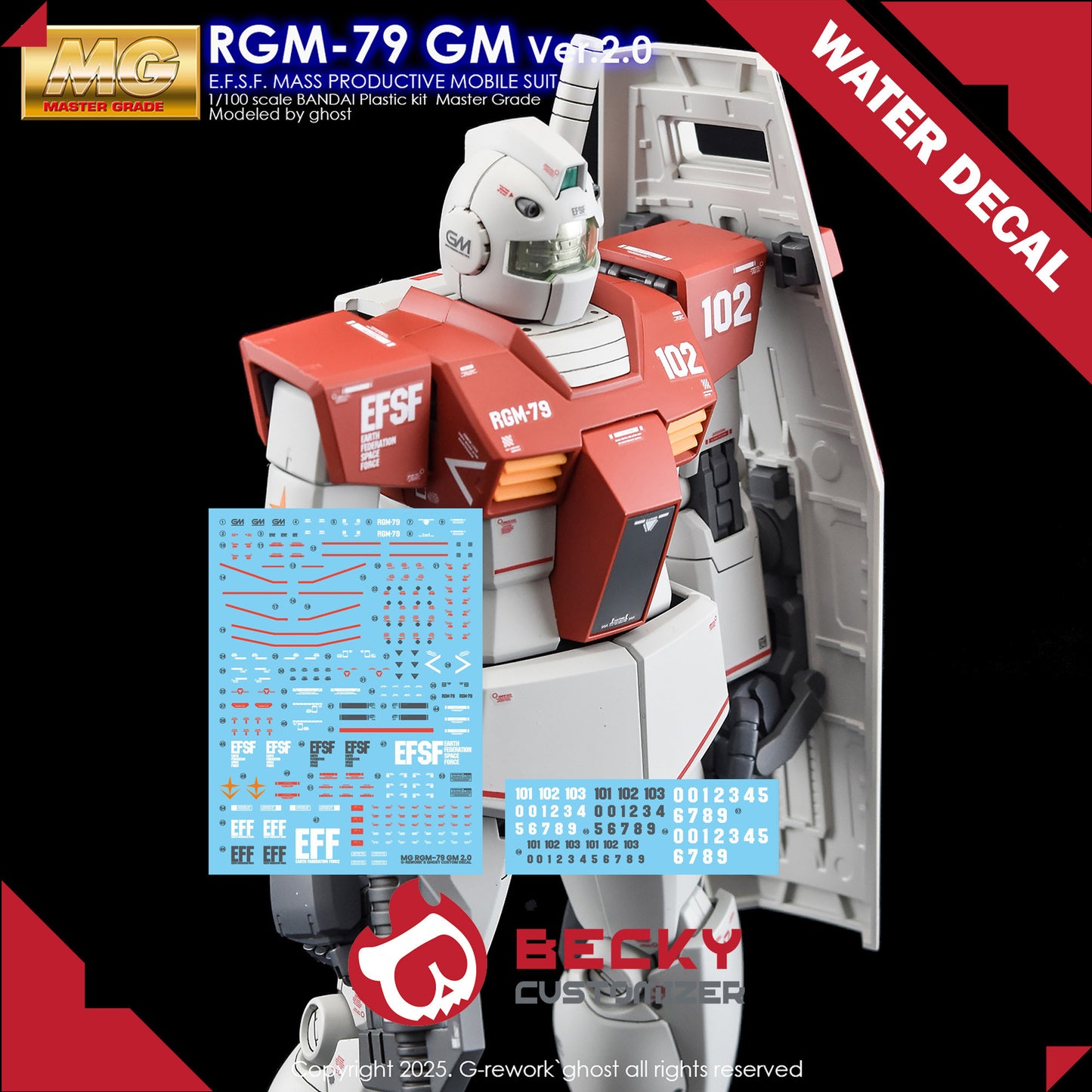 G-Rework [MG] GM Ver.2.0 (Water slide decal ONLY)