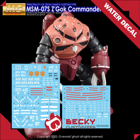 G-Rework [MG] Z'Gok Commander Type (Water slide decal)