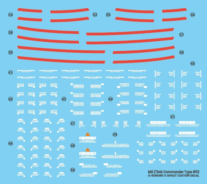 G-Rework [MG] Z'Gok Commander Type (Water slide decal)