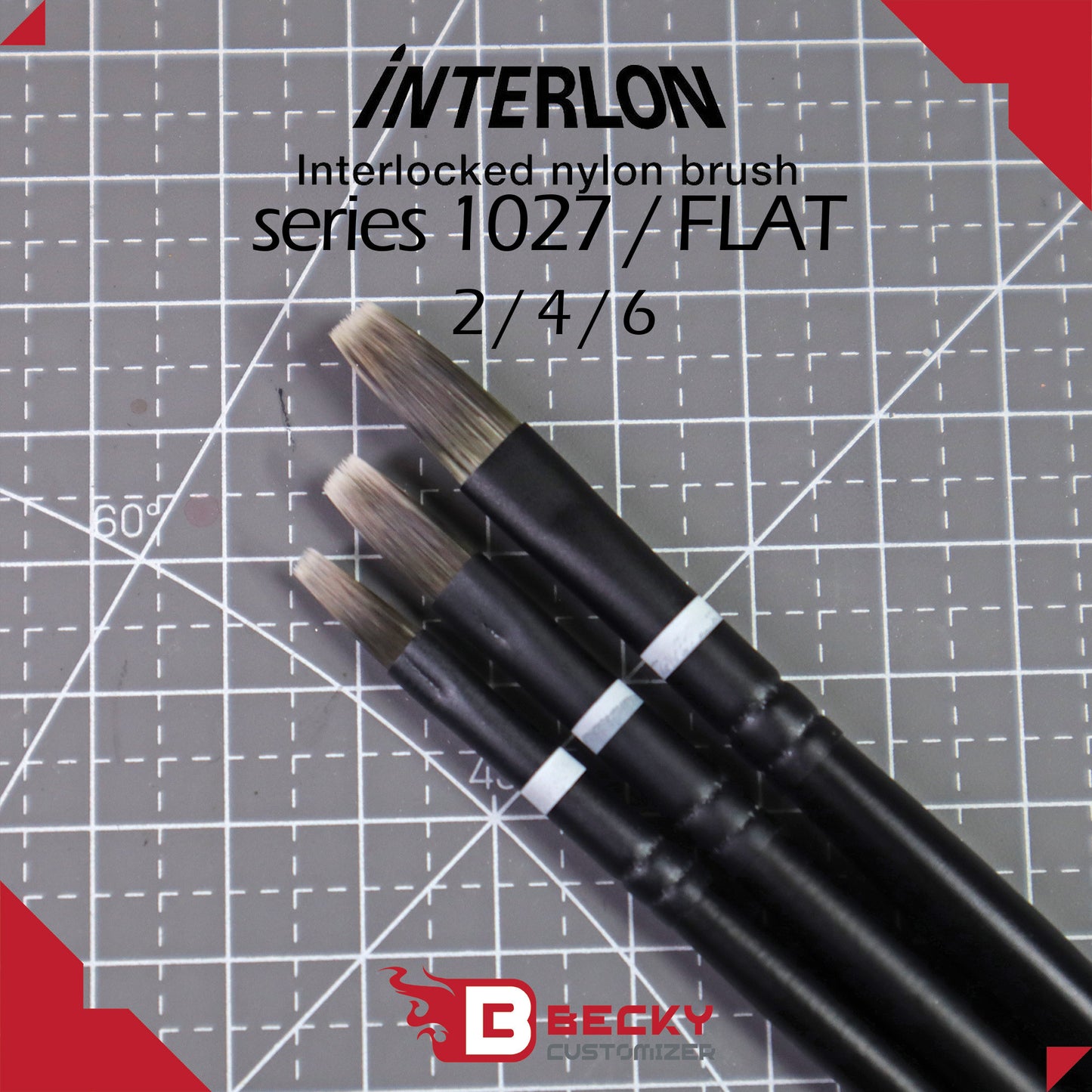 Interlon Interlock Nylon Brush 1027 series (Made in Japan)