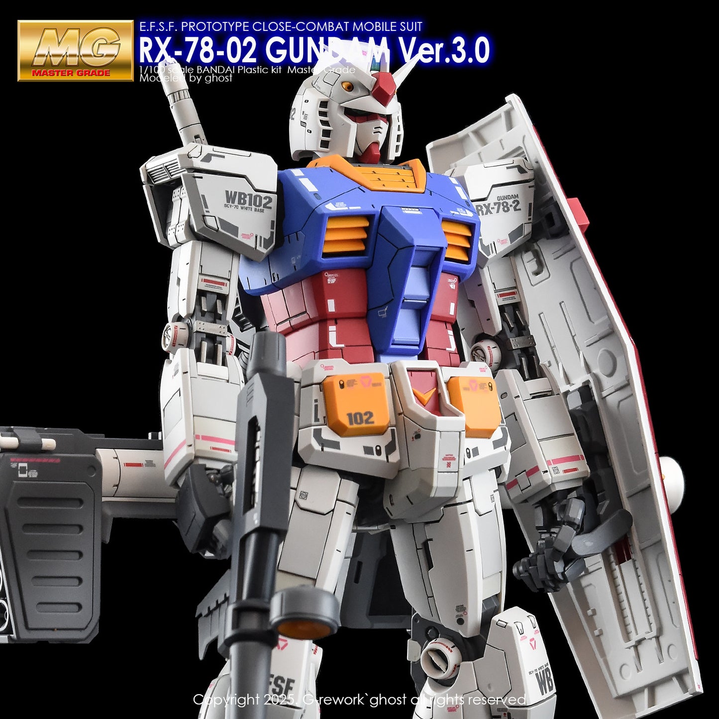 G-Rework [MG] RX-78-02 GUNDAM ver 3.0 (water slide)