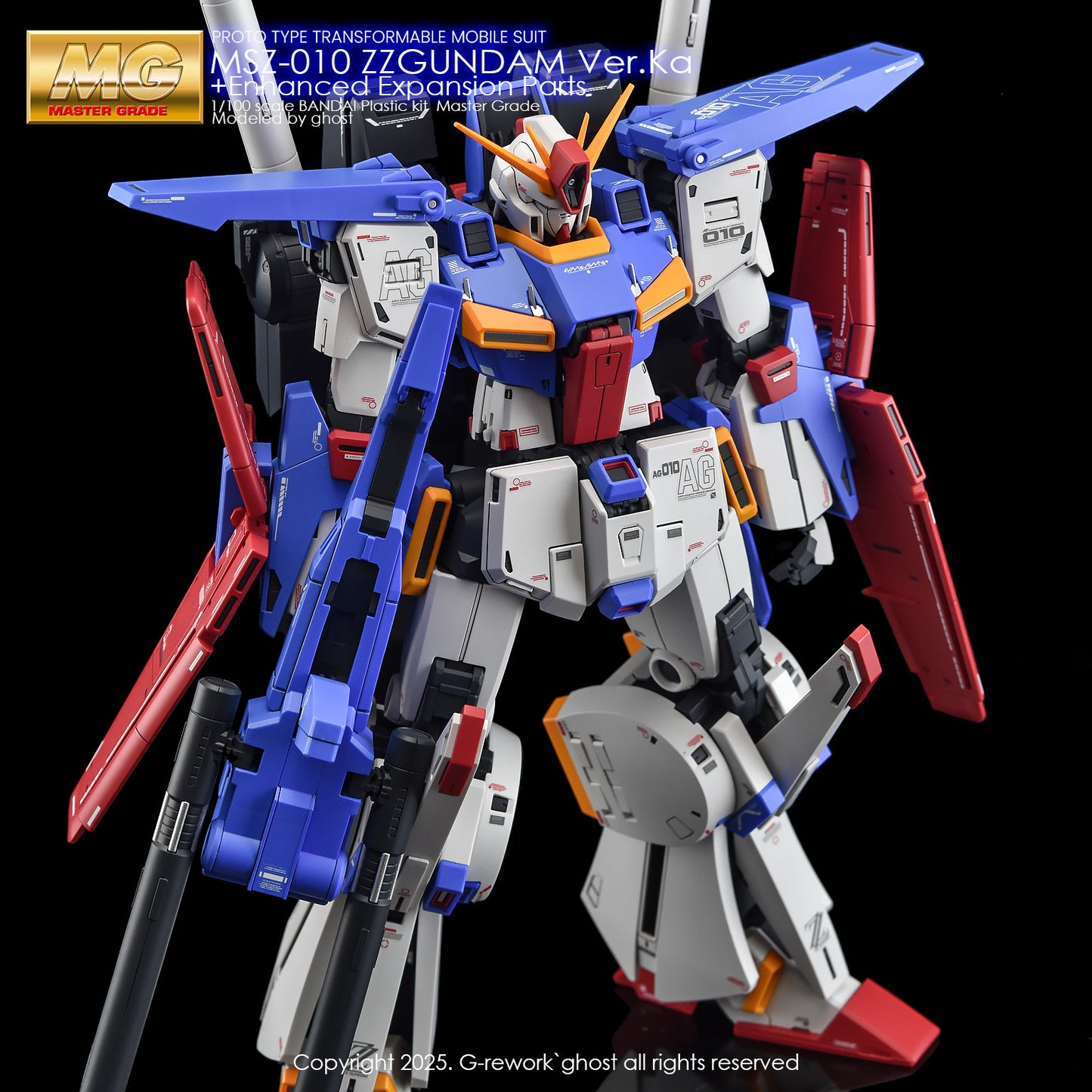 G-Rework [MG] ZZ GUNDAM Ver.Ka + Enhanced Expansion Parts (water slide decal)