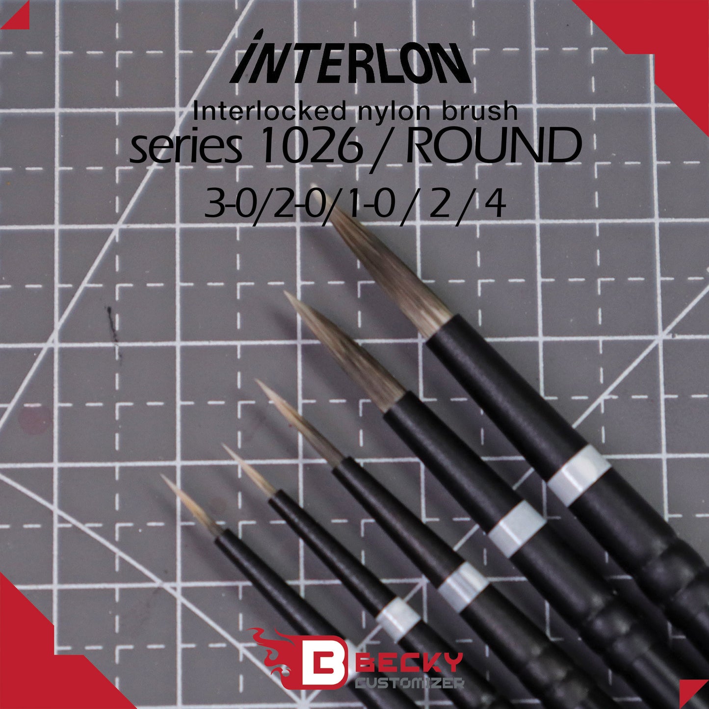 Interlon Interlock Nylon Brush 1026 series (Made in Japan)