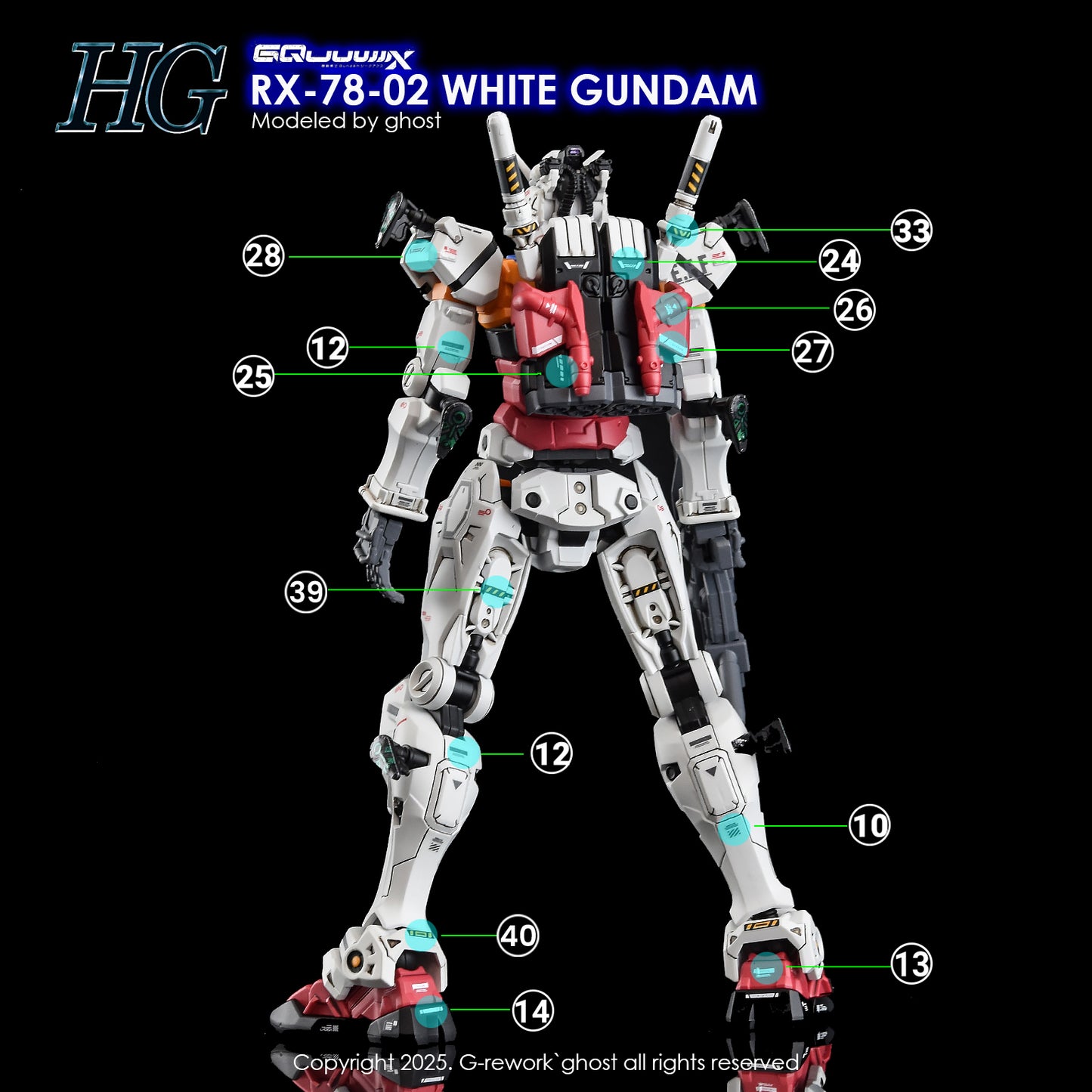 G-Rework [HG] [GQuuuuuuX] WHITE GUNDAM (Water slide ONLY)