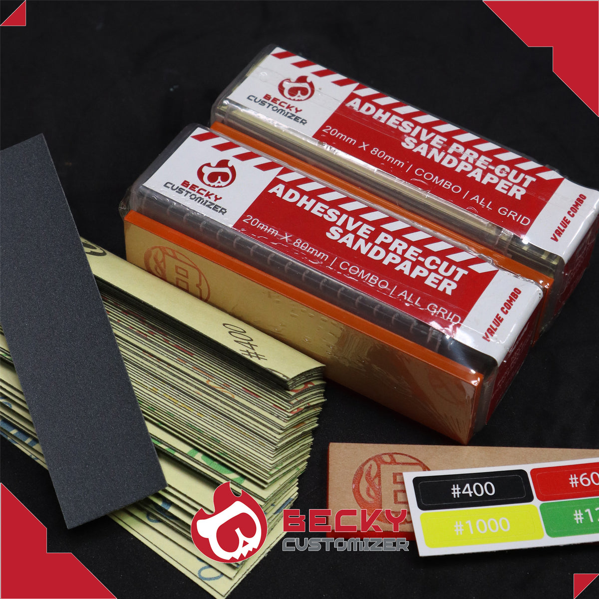 Becky Customizer Sandpaper (Adhesive pre-cut sandpaper)