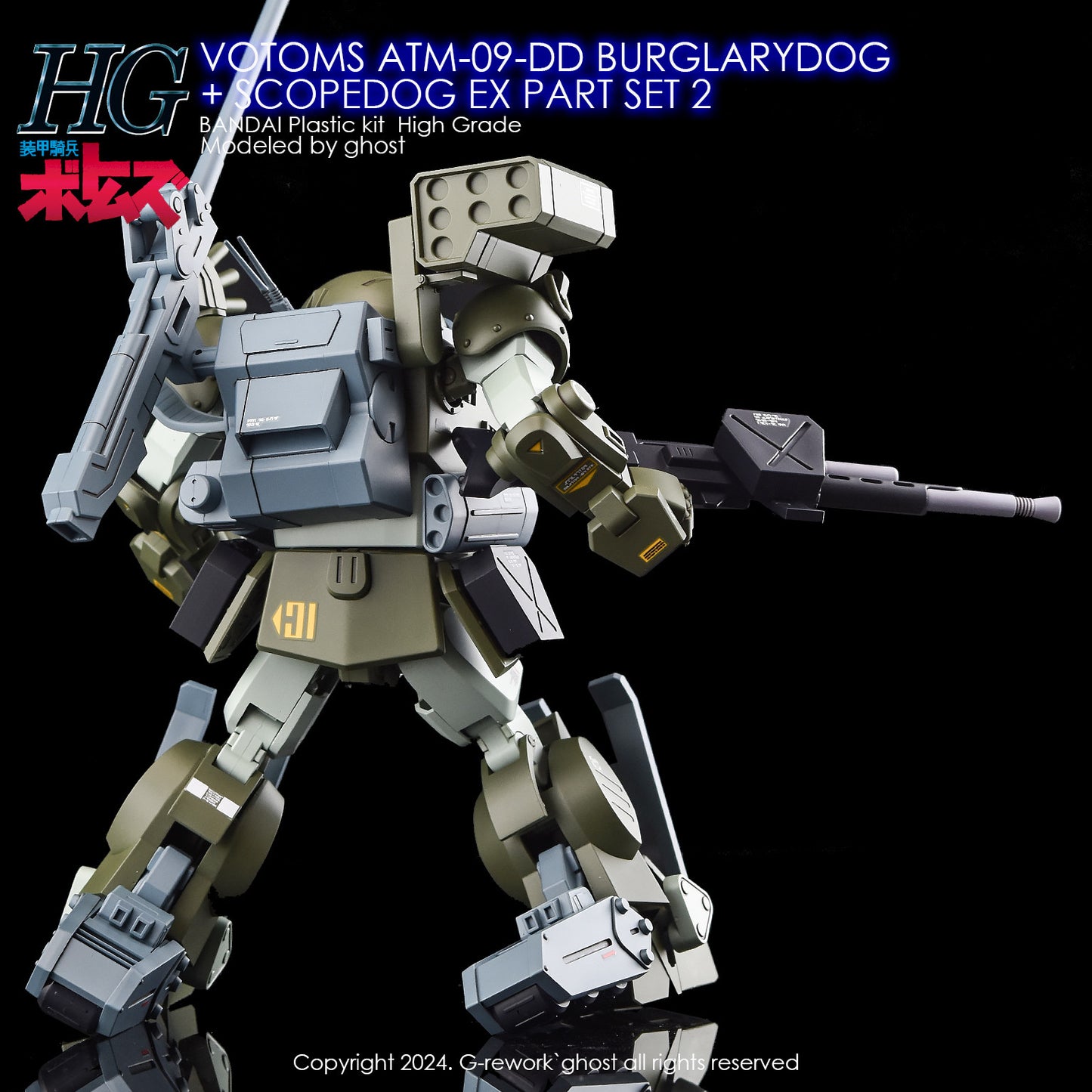 G-Rework [HG] VOTOMS BURGLARYDOG+EX PART SET2 (Water Slide decal)