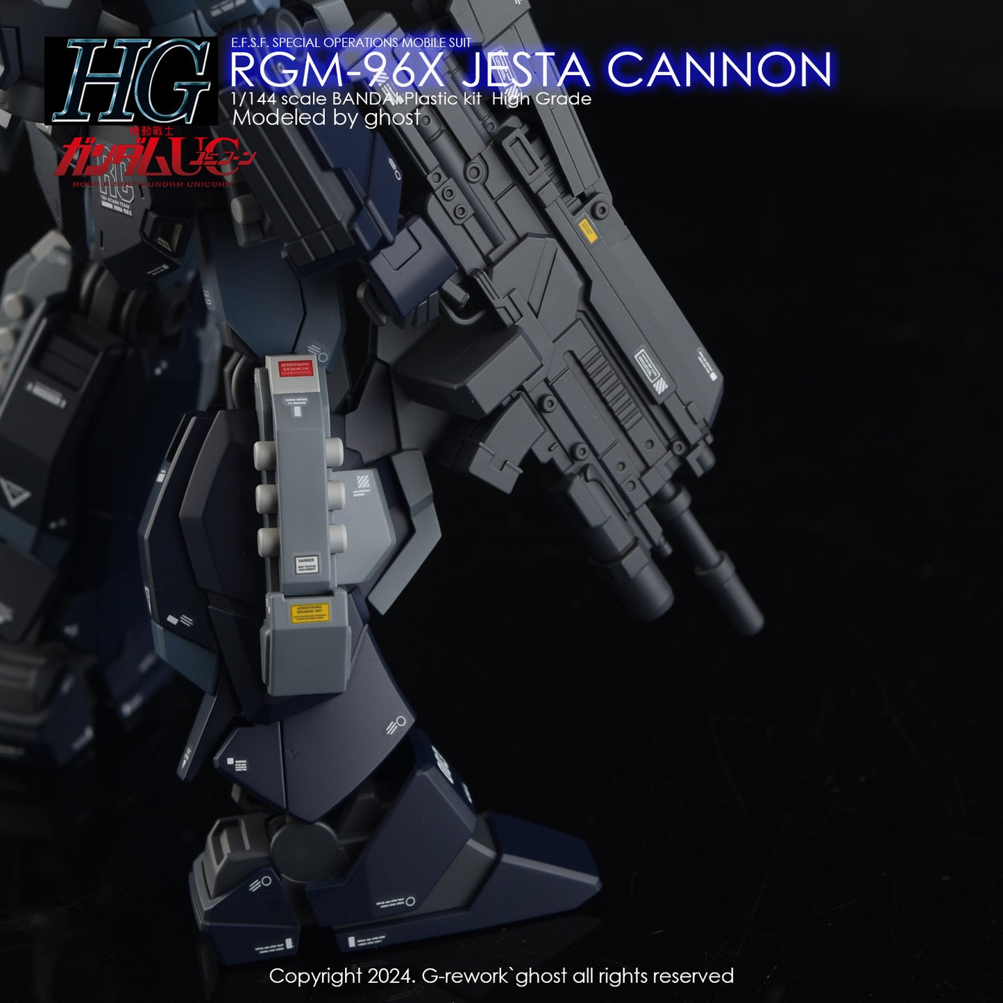 G-Rework [HG] RGM-96X JESTA CANNON UNICORN Ver (Water slide decal)