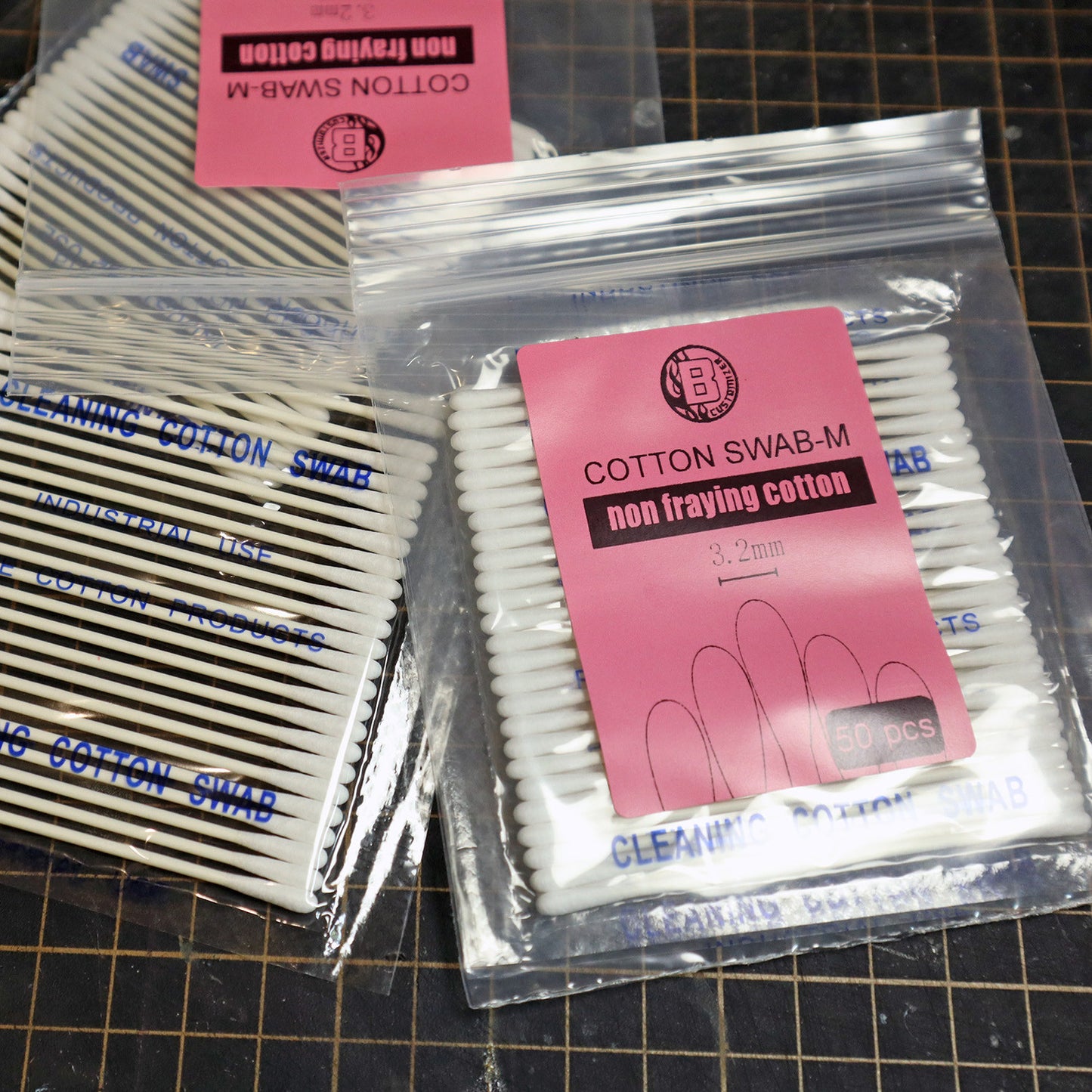 Non-Fraying Cotton swab / Industrial use cleaning cotton swab (50pcs)