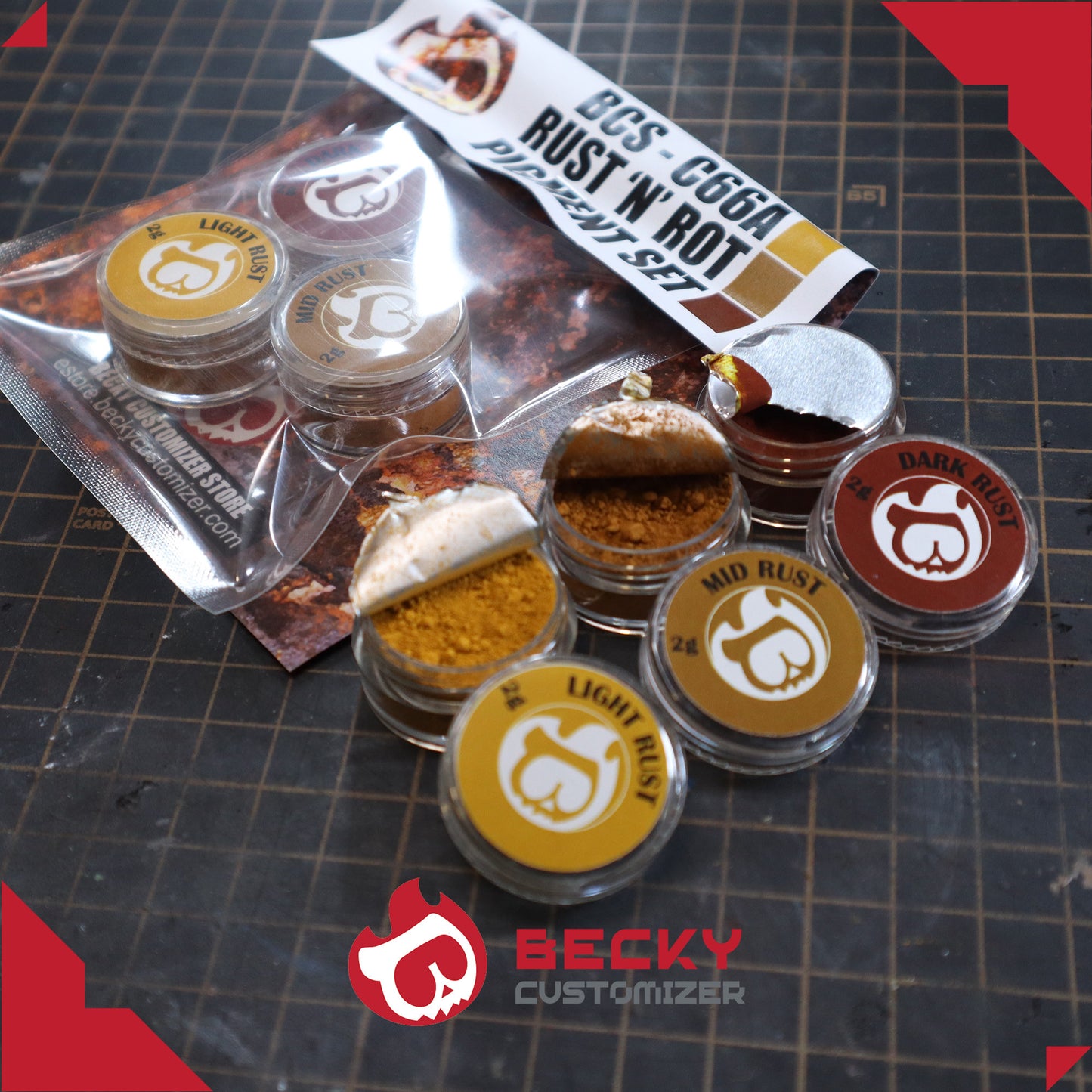 Becky Customizer Rust 'n' Rot Pigments set / Rust effect pigment (BCS-C66A)