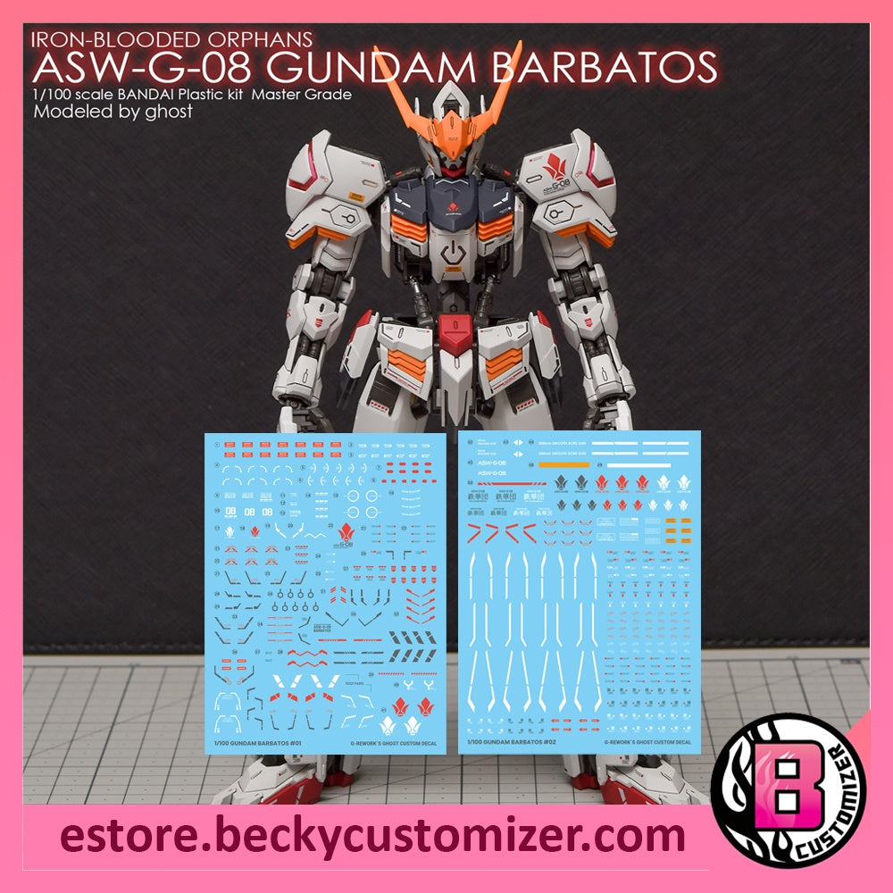 G-Rework MG Barbatos custom design water decal (Renew June 2022)