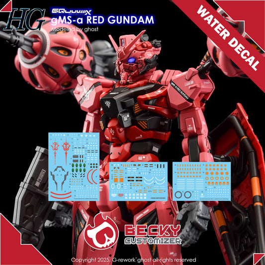 G-Rework [HG] GQX Red Gundam (water slide decal)