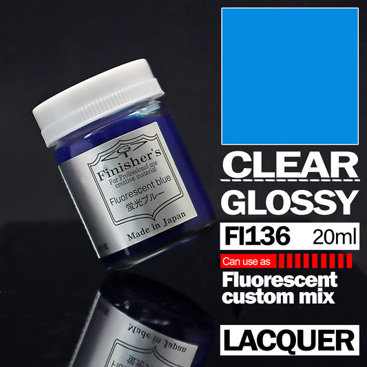 Finisher's FI136 Fluorescent Blue (clear) lacquer 20ml