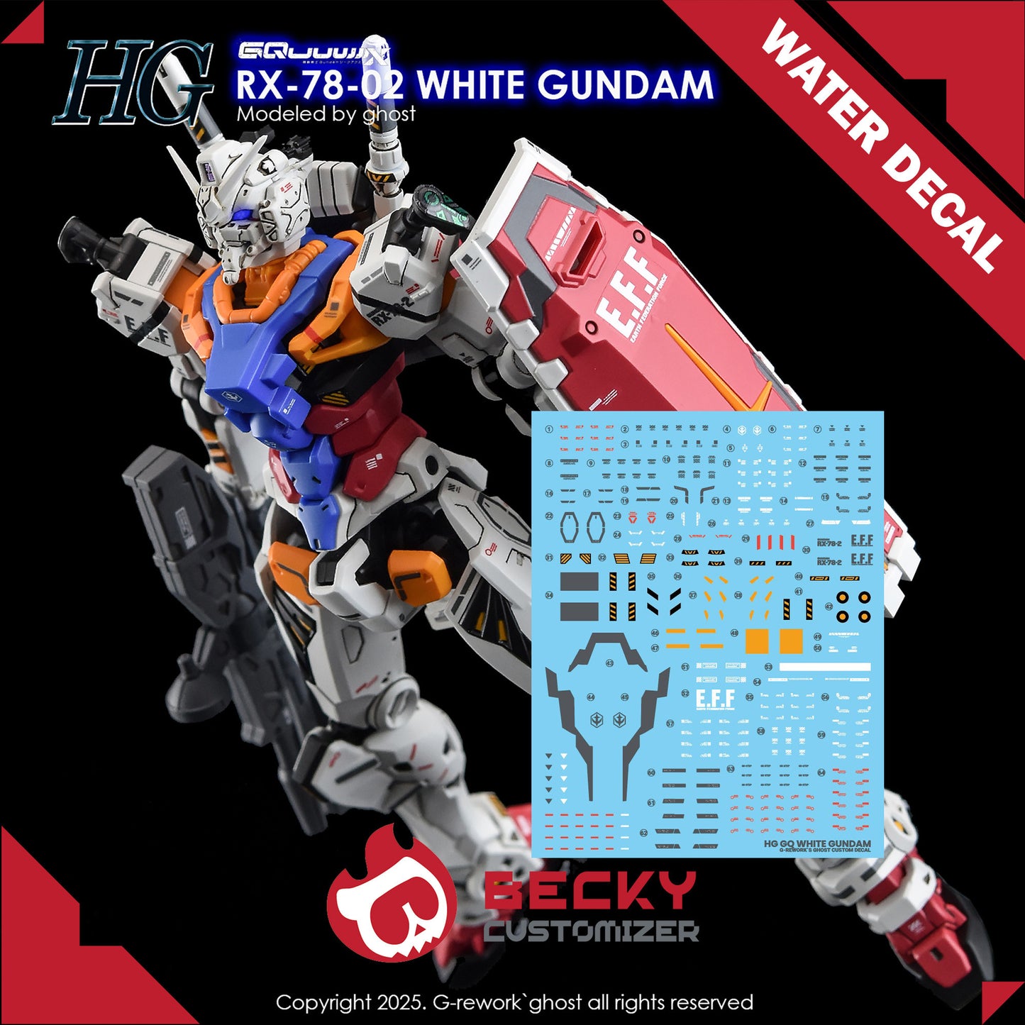 G-Rework [HG] [GQuuuuuuX] WHITE GUNDAM (Water slide ONLY)