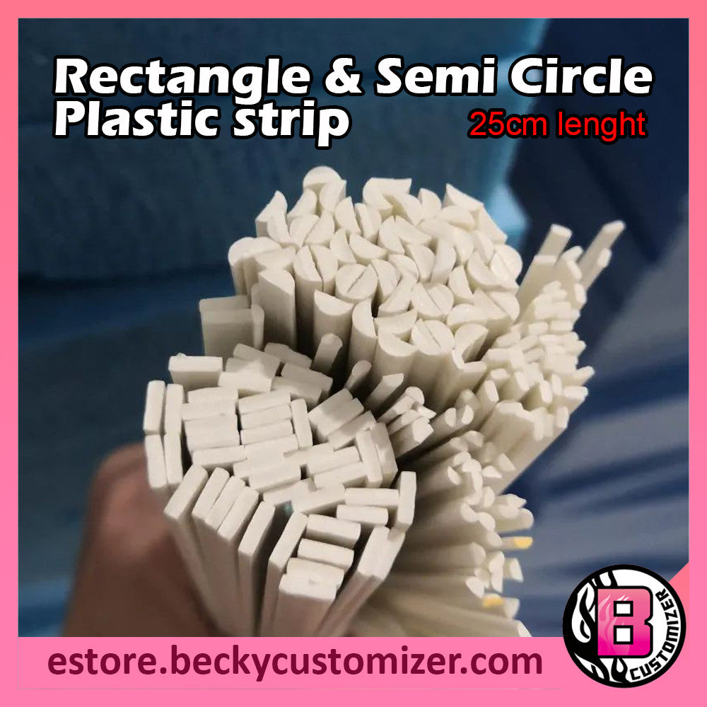 Rectangle & Semi circle plastic strip / ABS strip (5pcs)