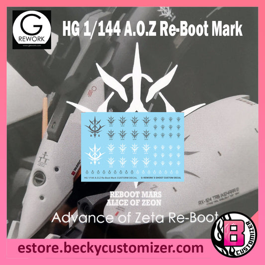 G-Rework [HG] A.O.Z Re-boot water decal (custom design decal)
