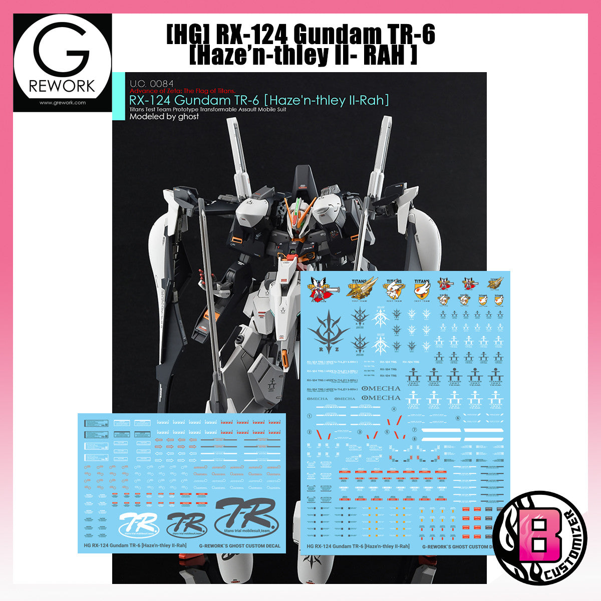 G-Rework [HG] A.O.Z RX-124 Gundam TR-6 (Haze'n-thley II-Rah) Custom Water Decal