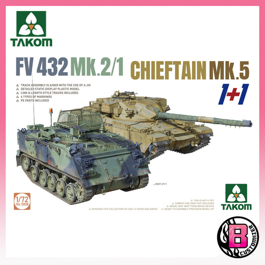Takom 1/72 FV432 Mk. 2/1 & Chieftain Mk.5 (5008)